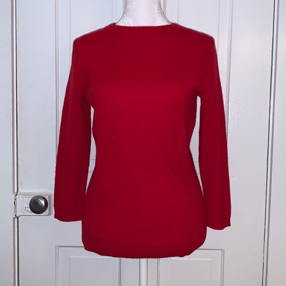Talbots Sweaters - NWOT TALBOTS CASHMERE SWEATER IN CHERRY RED